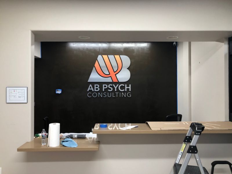 Lobby Logo Wall Sign in Coucamonga CA