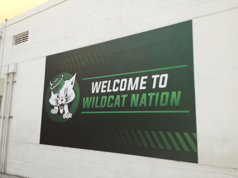 Sports complex wall graphics in Monrovia CA