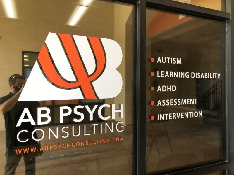 Vinyl Logos and Vinyl Lettering for Glass Doors in Coucamonga CA