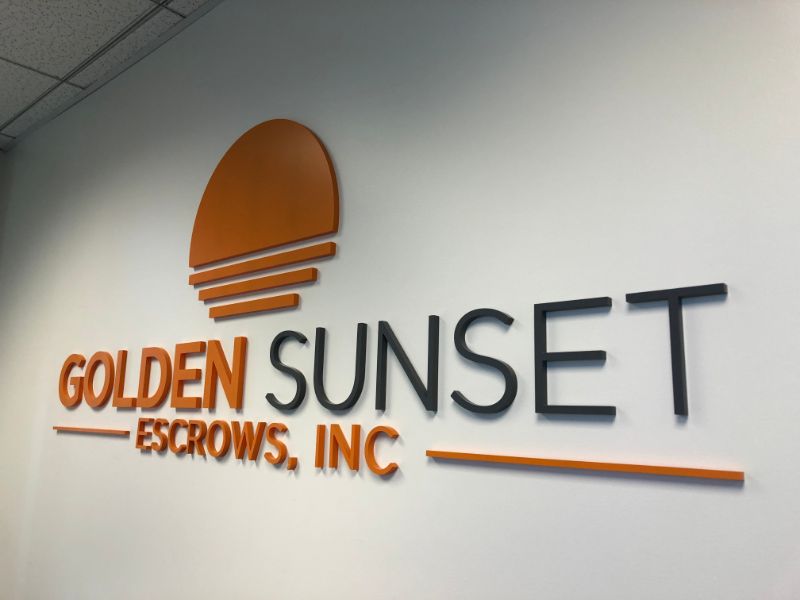 3D Acrylic Lobby signs in Fullerton CA
