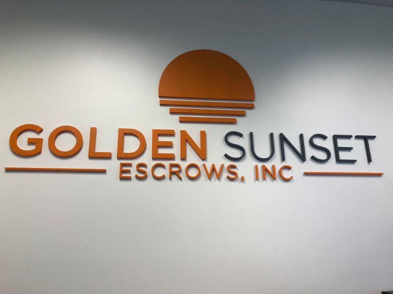 Acrylic wall logo in Los Angeles