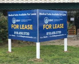 Commercial Property For Lease Signs in Orange County CA
