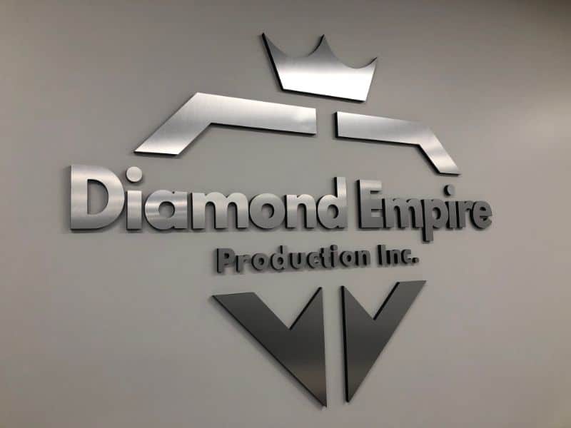 brushed aluminum logo wall signs in anaheim
