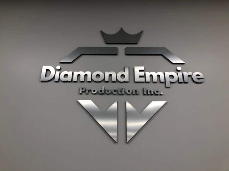 custom designed lobby logo signs in fullerton
