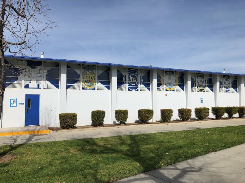 perforated window graphics for schools in la habra