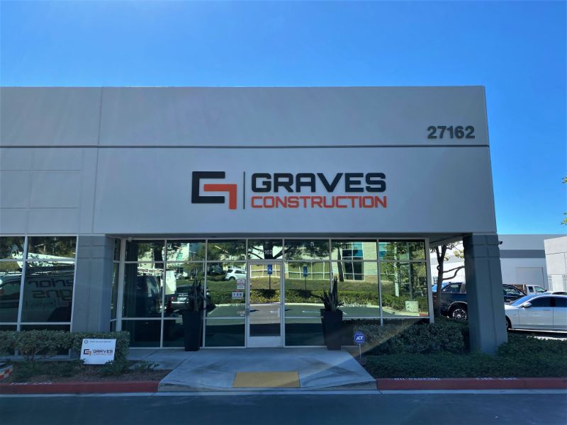 PVC building lettering in Foothill Ranch CA