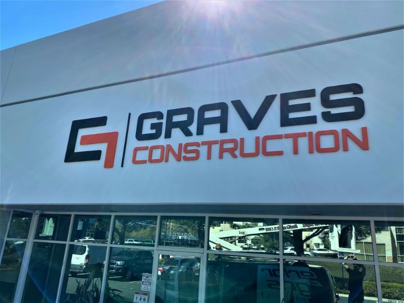 acrylic building lettering in fullerton ca