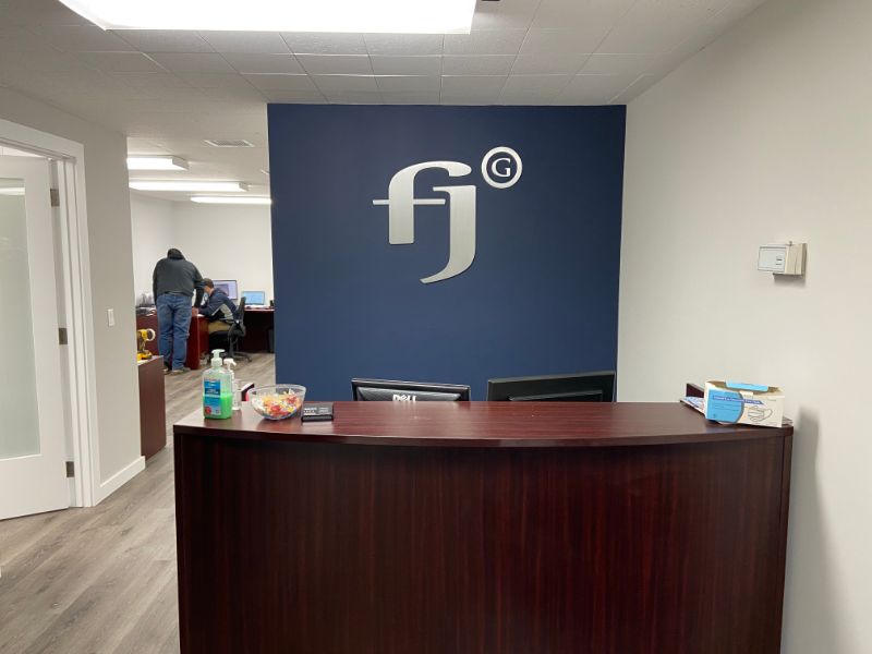 Brushed Aluminum Lobby Signs Los Angeles CA