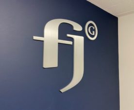 Brushed Aluminum Wall Logo Signs in Los Angeles CA