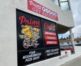 Window graphics in Los Angeles