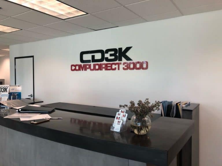 Acrylic Lobby Sign in Orange County