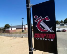 Pole Banners for Compton College in LA