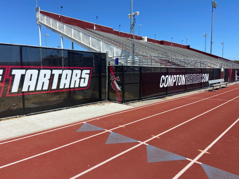 custom designed mesh fence banners in buena park ca