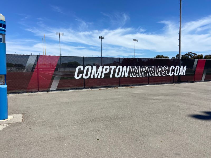 fence banners for school athletics in los angeles ca