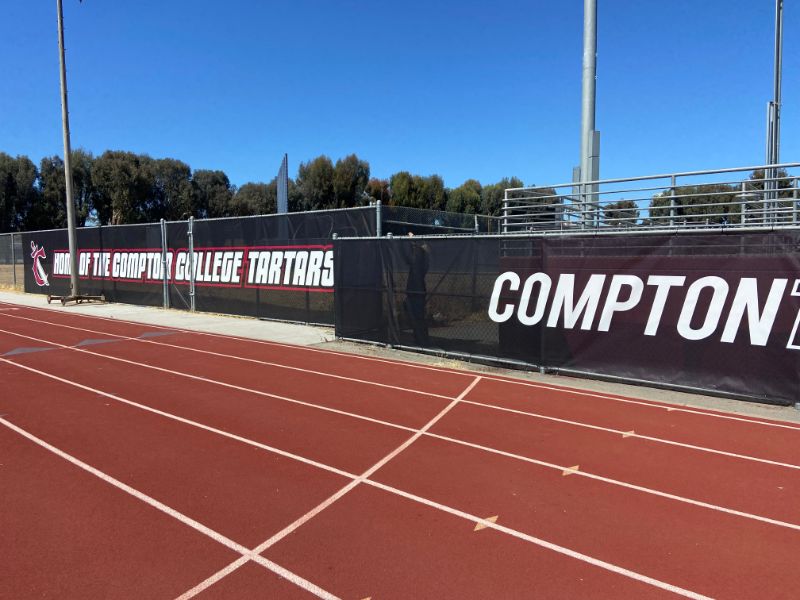 mesh fence banner wraps for school athletics in orange county ca