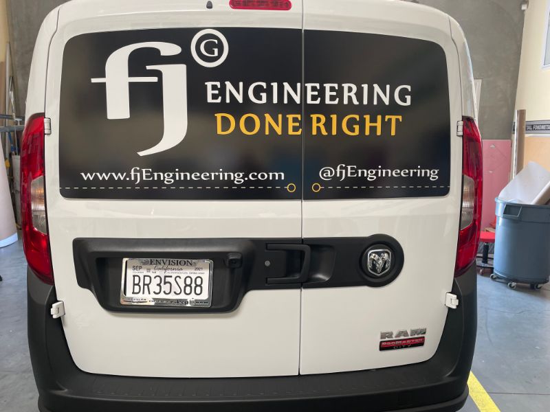 cargo van graphics and decals in los angeles, ca