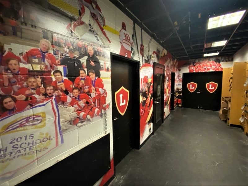 hallway wall wraps on brick in orange county, ca