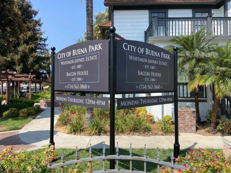 historic property signs in buena park, ca