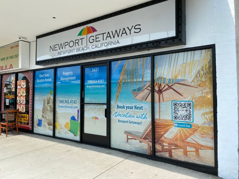 see through window graphics in newport beach, ca