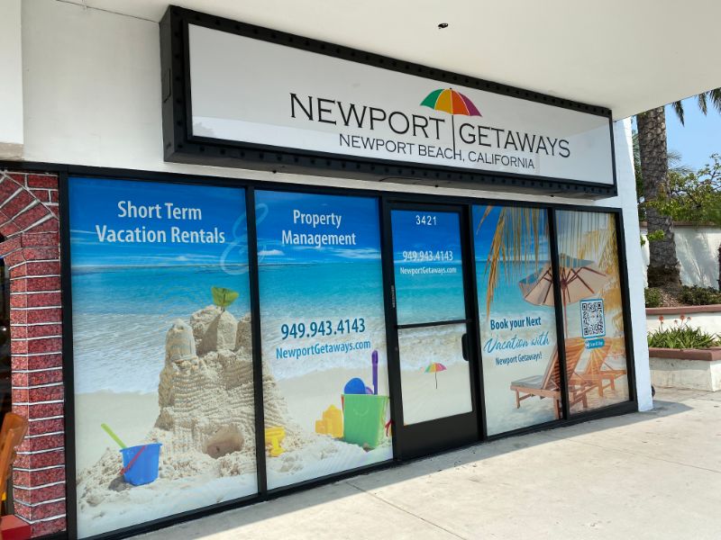 window wraps that you can see through from inside in newport beach, ca