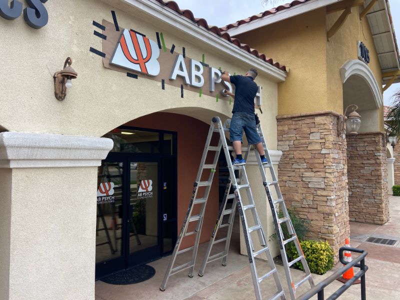 Sign installation in Orange County CA