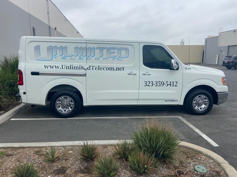 United Telecom Vehicles Before They Are Wrapped
