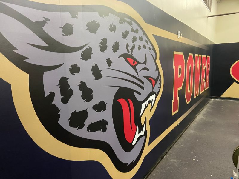 custom designed weight room wall graphics in Orange County CA
