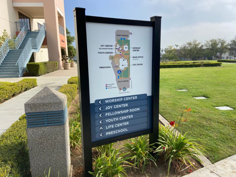 custom desgined directional signs in orange county, ca