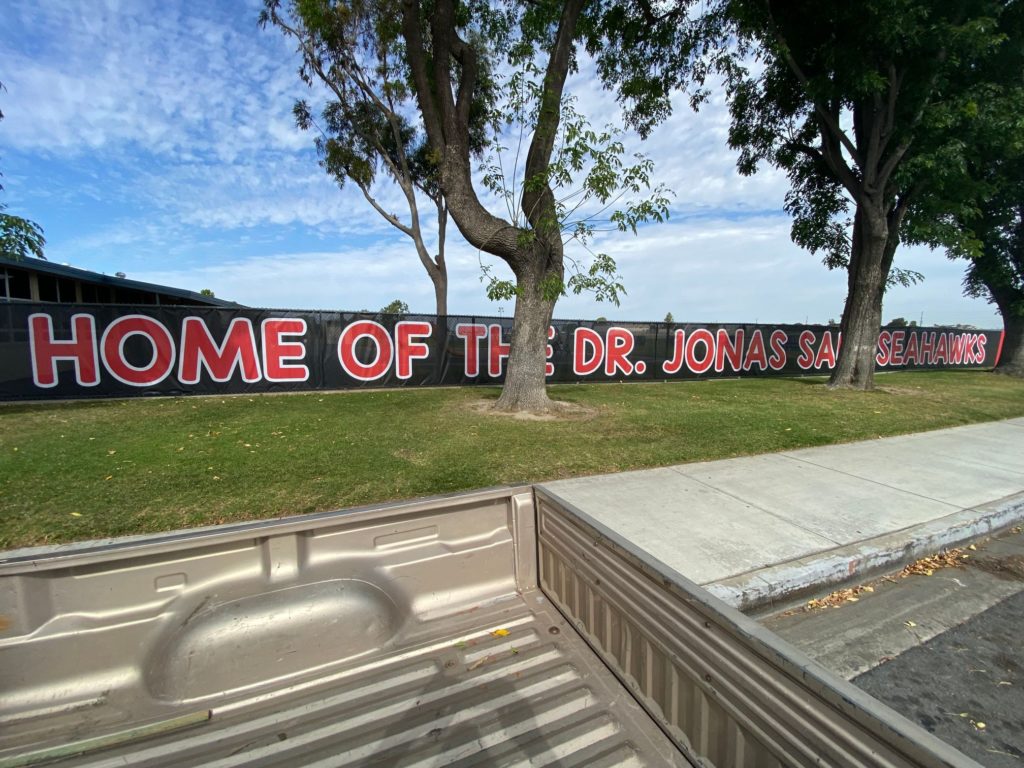 Mesh fence banners in Anaheim, CA