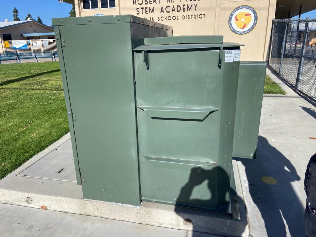 electrical box before vinyl graphics