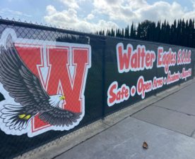 mesh fence banners for schools in orange county, ca