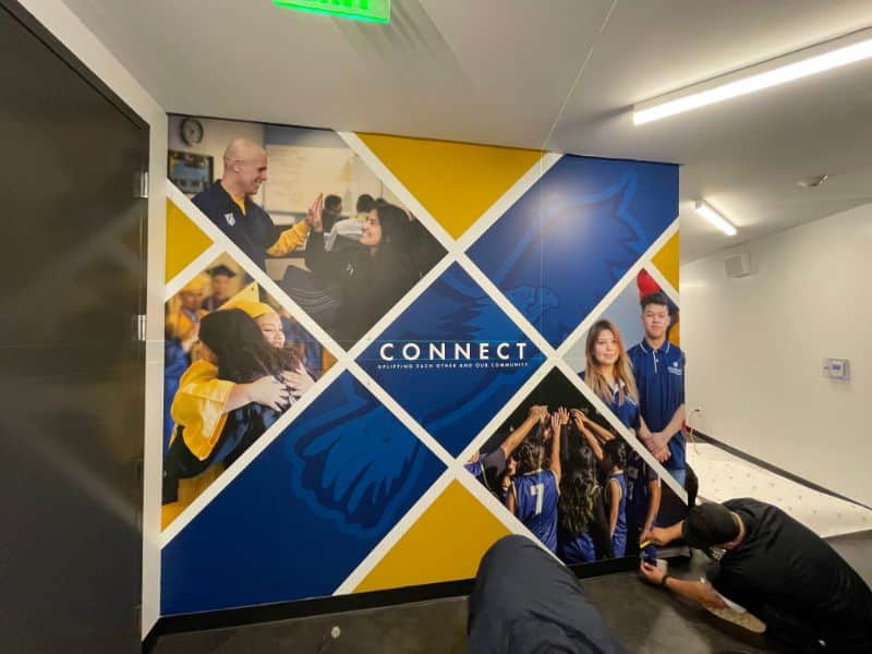 College Logo Wall Graphics In Orange County CA