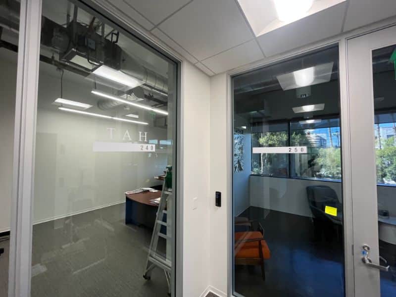 office door markers for glass in irvine, ca