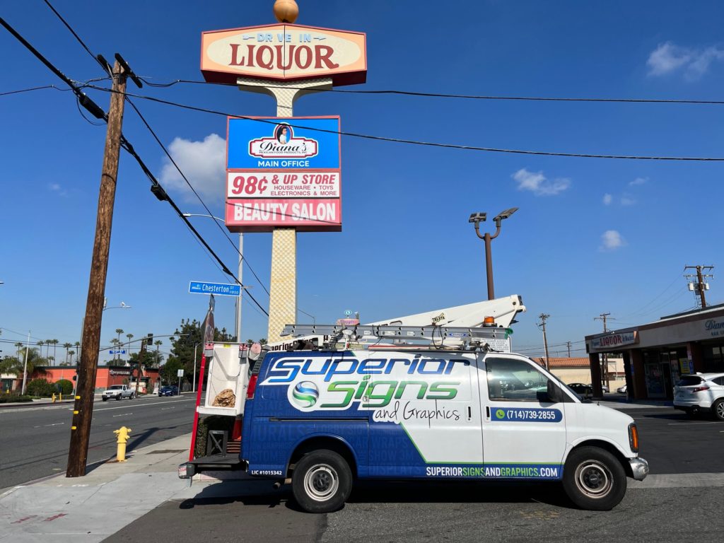 new translucent pylon sign faces in Norwalk, CA