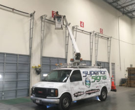 warehouse sign installations in orange county, ca