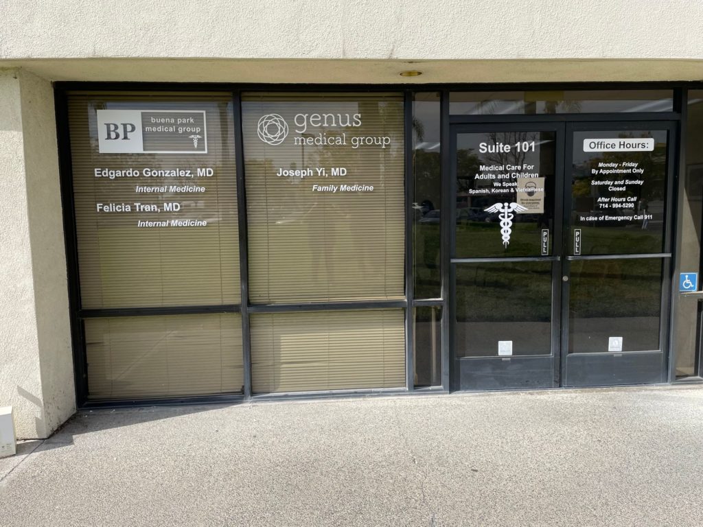 storefront window lettering in buena park, ca