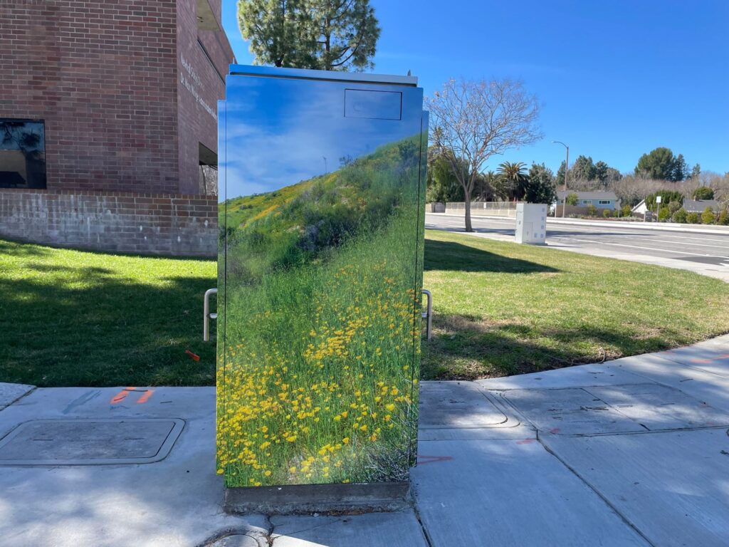 city beautification by wrapping electrical boxes with vinyl in los angeles