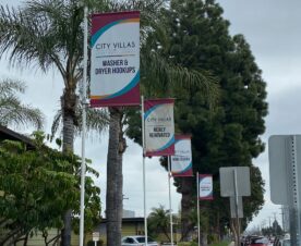 custom designed pole banners in garden grove, ca