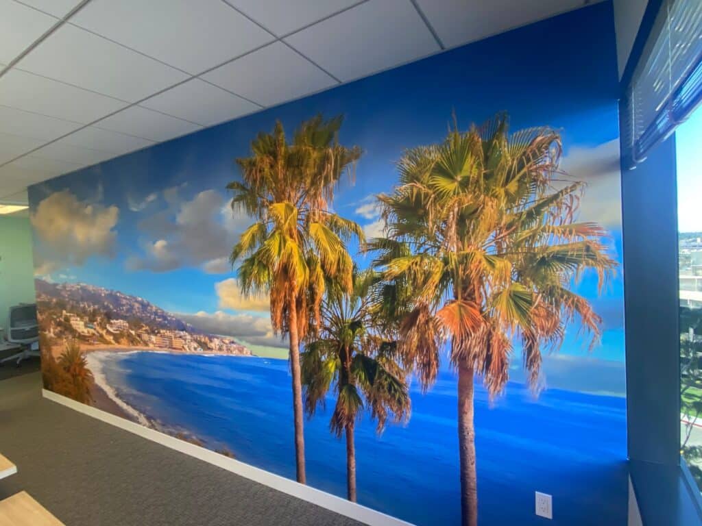 oceanscape wall graphics for offices in costa mesa, ca