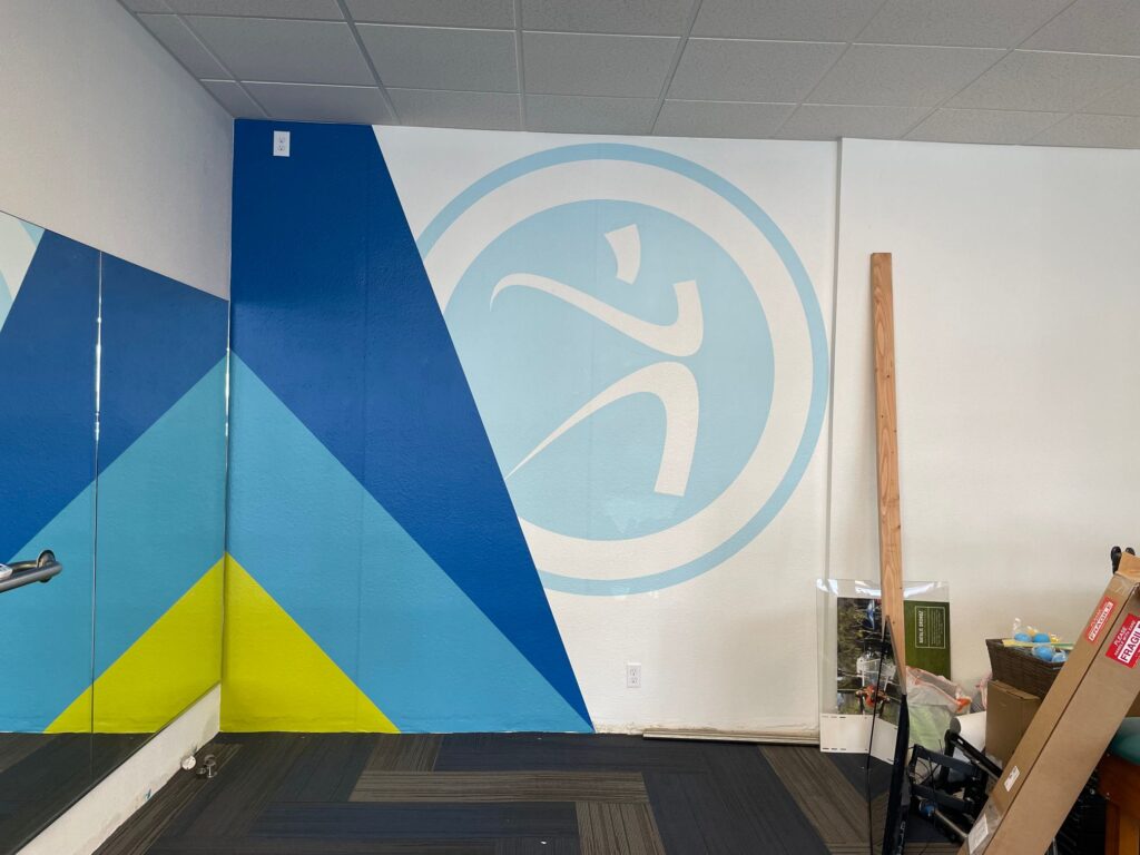 Custom wall graphics in orange, ca