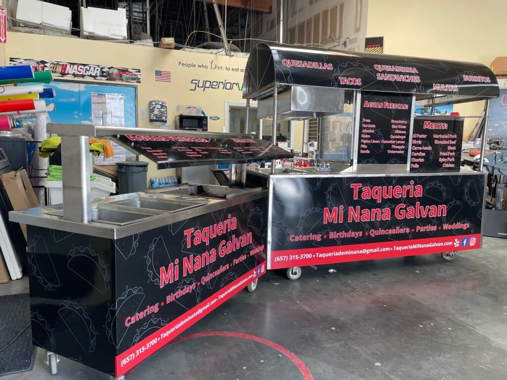 custom vinyl weraps for food carts in orange county, ca