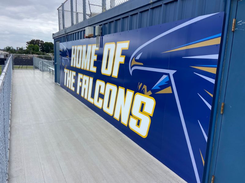 graphic panels for high school athletics press boxes in orange county, ca