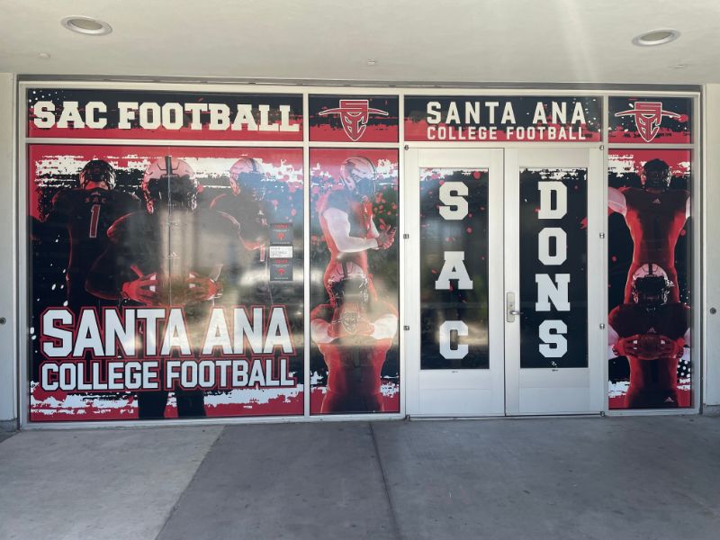 perforated window graphics for schools in santa ana, ca