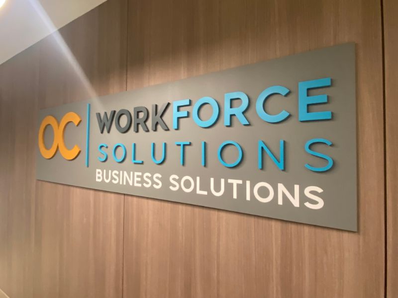 custom designed dimensional letter logo wall signs in orange county, ca