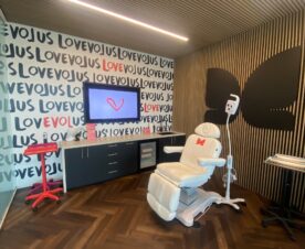custom printed wallpaper and 3D wall logos in Newport Beach, CA