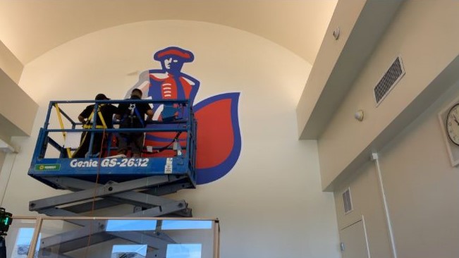 giant wall decal installation in san gabriel valley, ca