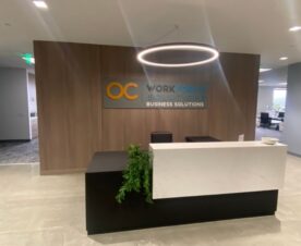 reception area 3 dimensional logo wall signs in orange county, ca