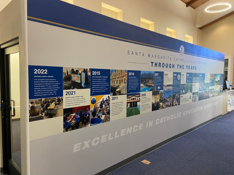 timeline wall graphics for schools in orange county, ca