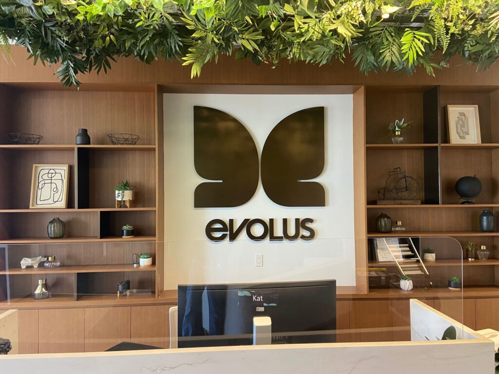 1 inch thick acrylic logo signs for offices in newport beach, ca