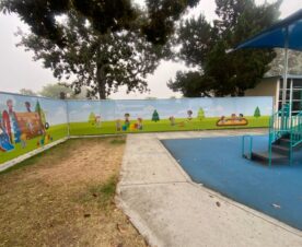 mesh fence banners with playground graphics for elementary schools in orange county, ca